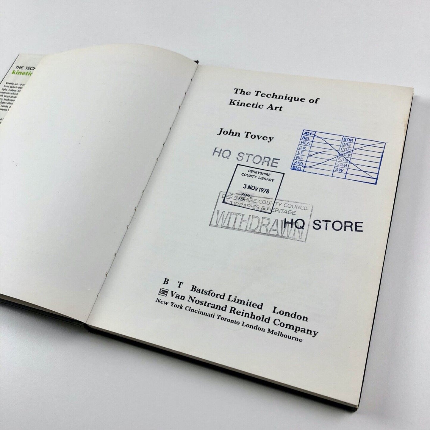 The technique of kinetic art by John Tovey | Batsford, 1971