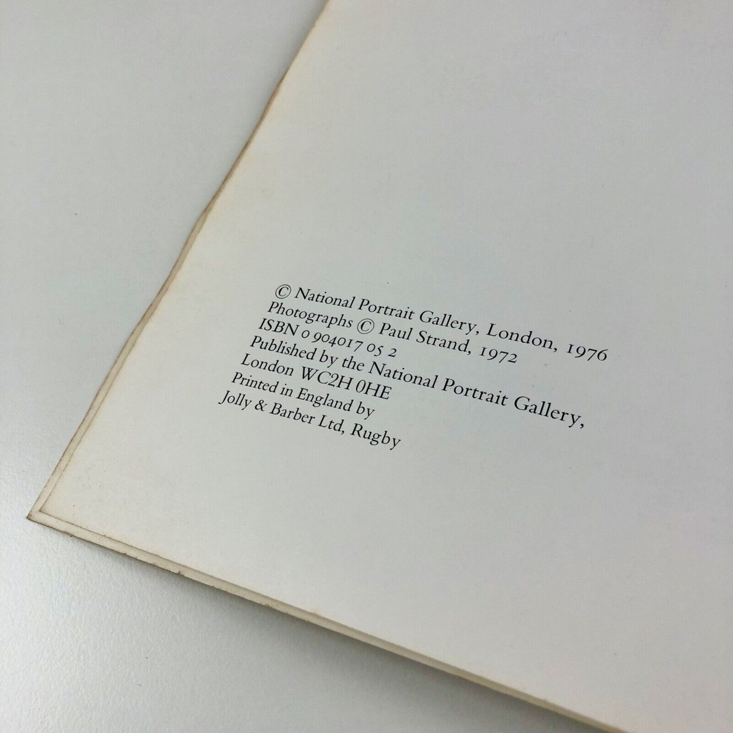 Paul Strand a retrospective exhibition of his photographs 1915-68 | National Portrait Gallery | Arts Council, 1976