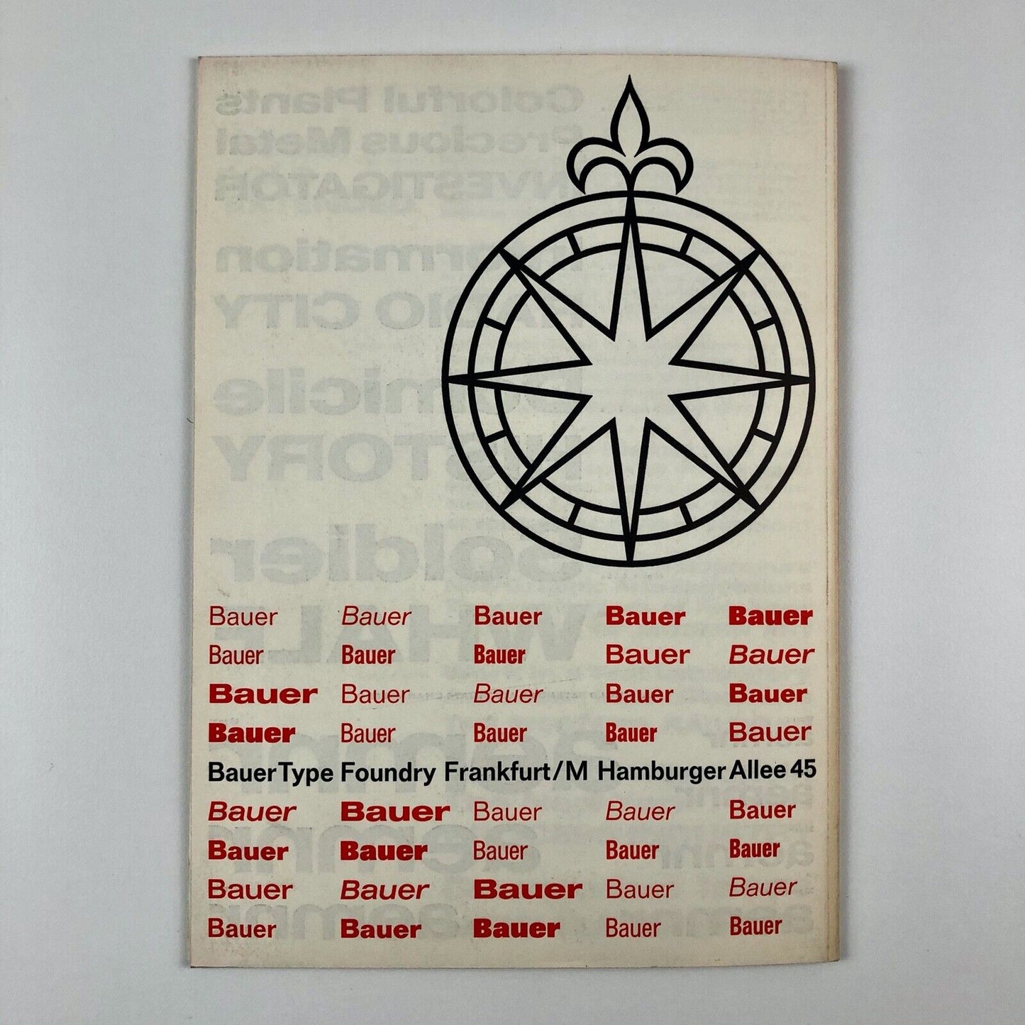 Folio type specimen brochure | Bauer Type Foundry | Possibly 1960s