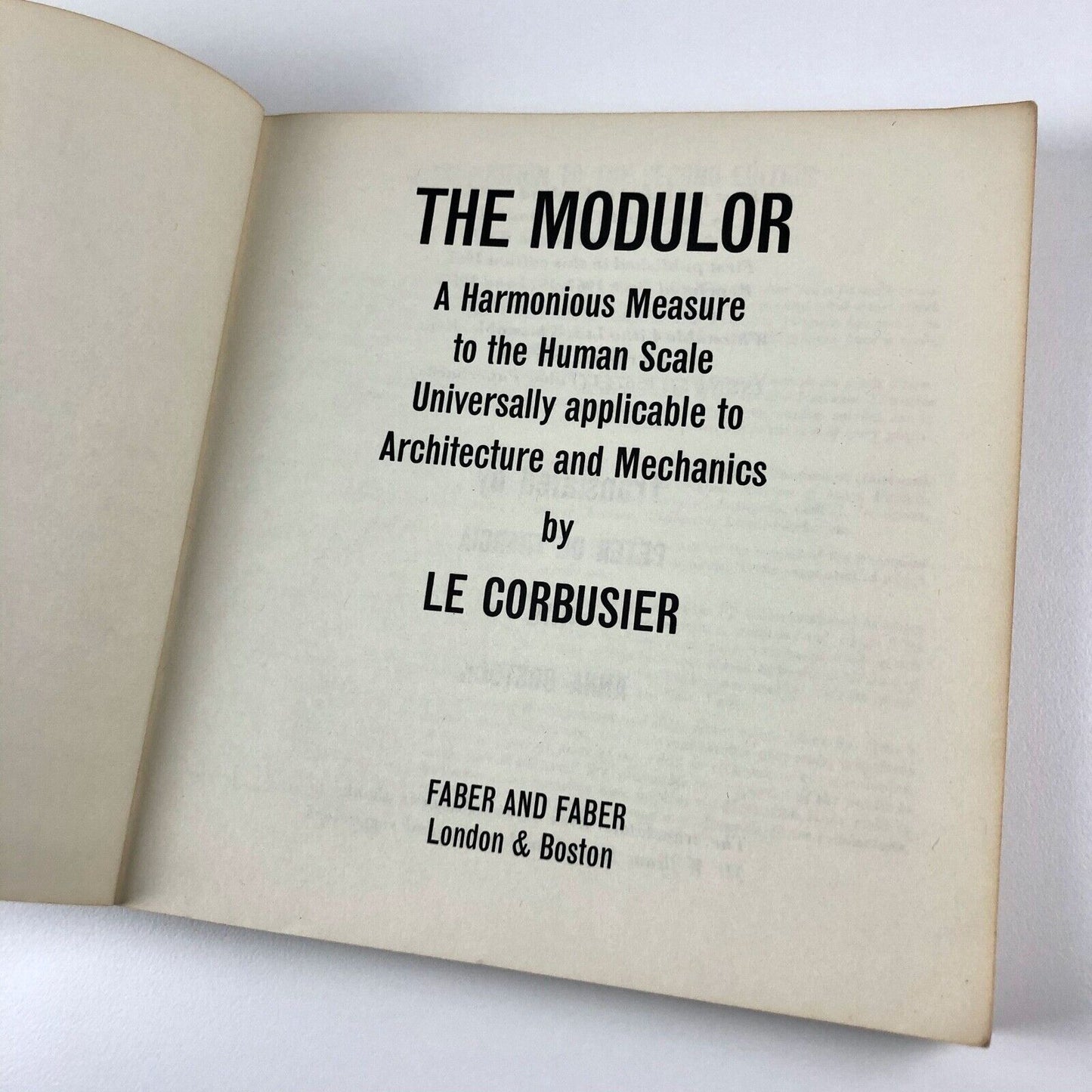 Le Corbusier | The Modulor | Faber Paperbacks, 1977 edition