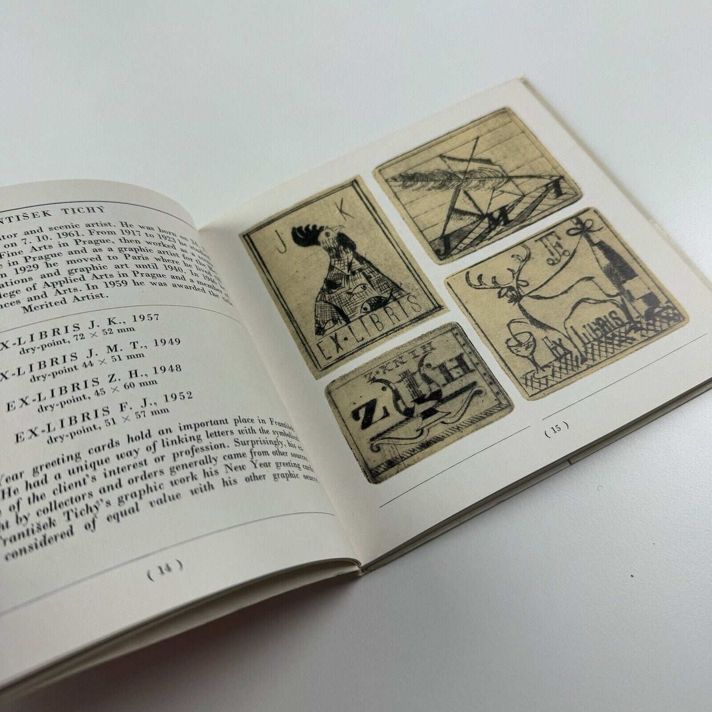 Contemporary ex-libris by Frantisek Dvorak | Contemporary Czech art | Odeon, 1979