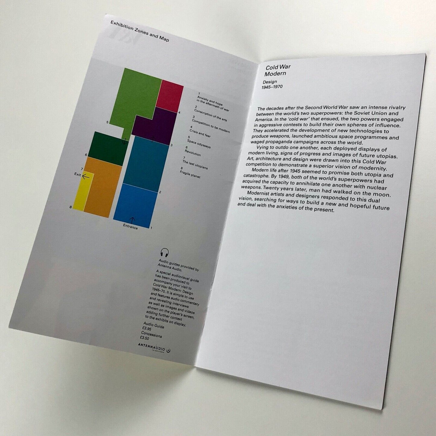 Small exhibition guide for Cold War Modern – V&A exhibition, 2009