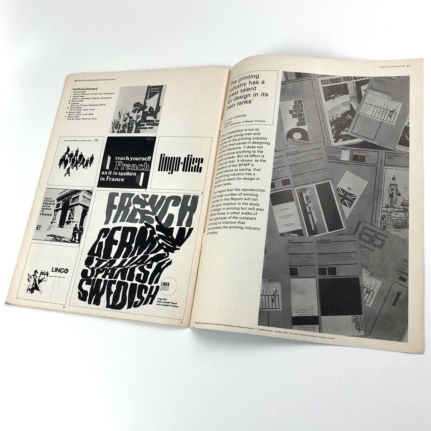 Design For Printing – competition journal | Federation of Master Printers, 1965