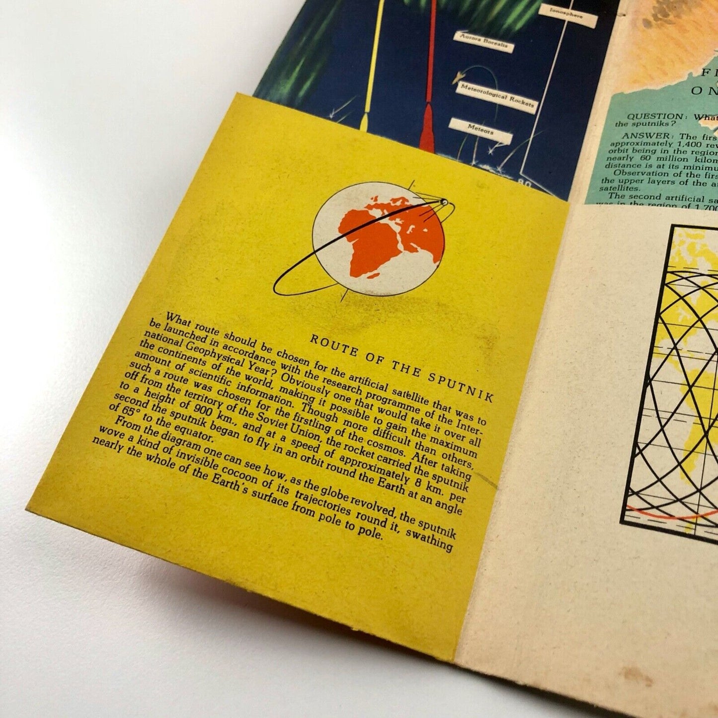 Facing the Cosmos leaflet | USSR Section, Brussels Universal International Exhibition 1958