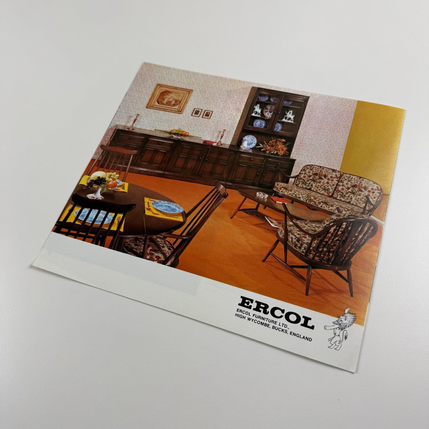 Ercol Mural Theme leaflet, includes planner, price and stockist lists, 1969