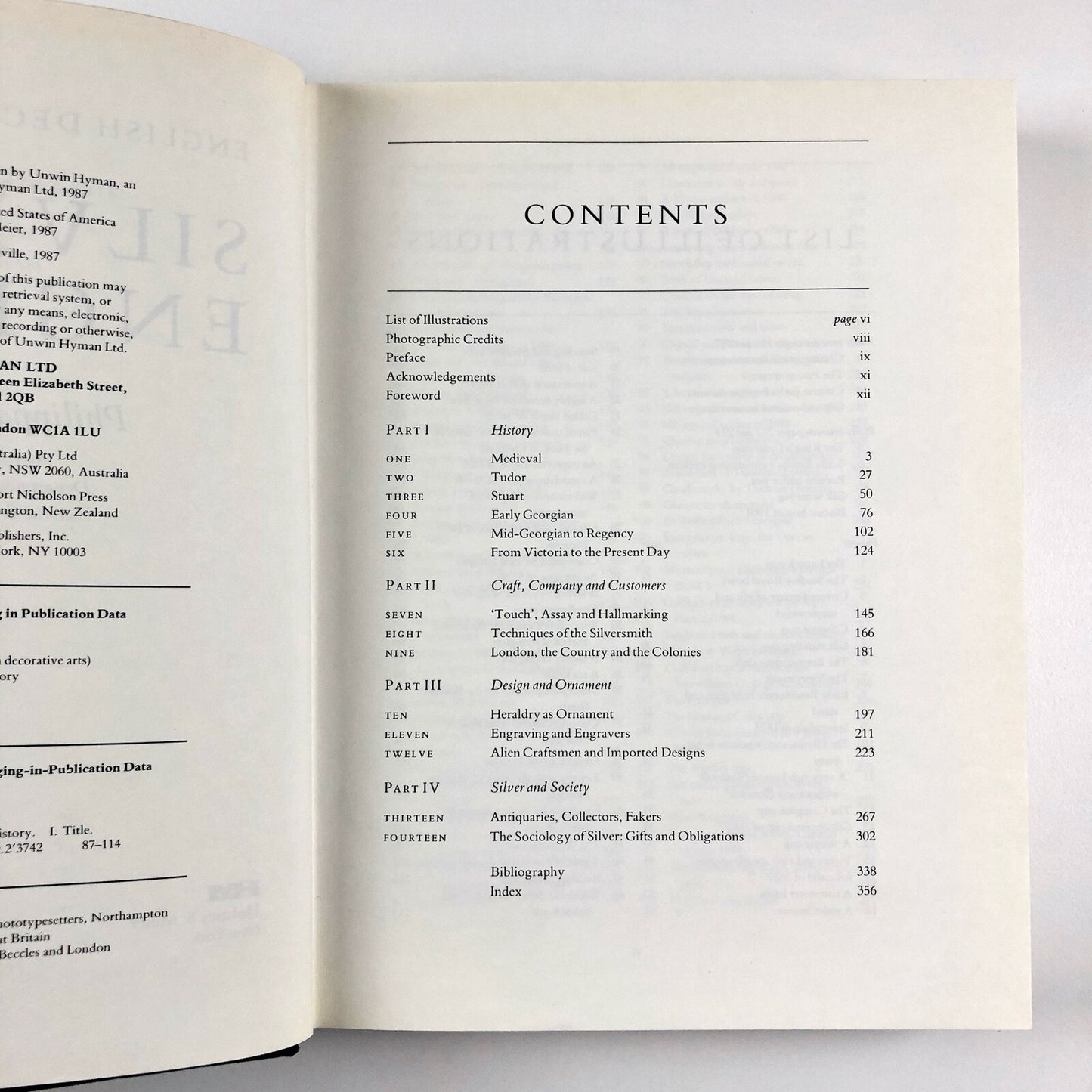Silver in England by Philippa Glanville | Unwin Hyman, 1987