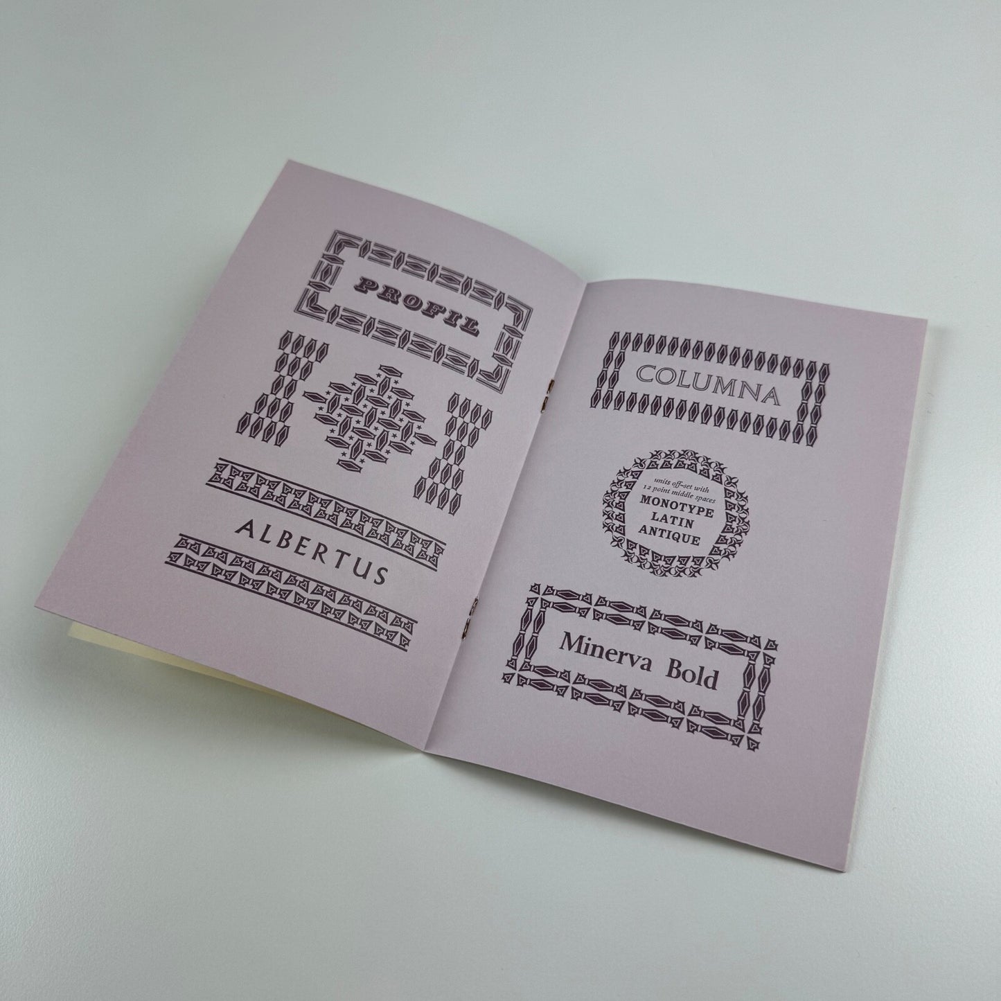 Leaflet for Monotype Decorative Units Designed by John Peters. Leeds College of Technology Department of Printing, 1964