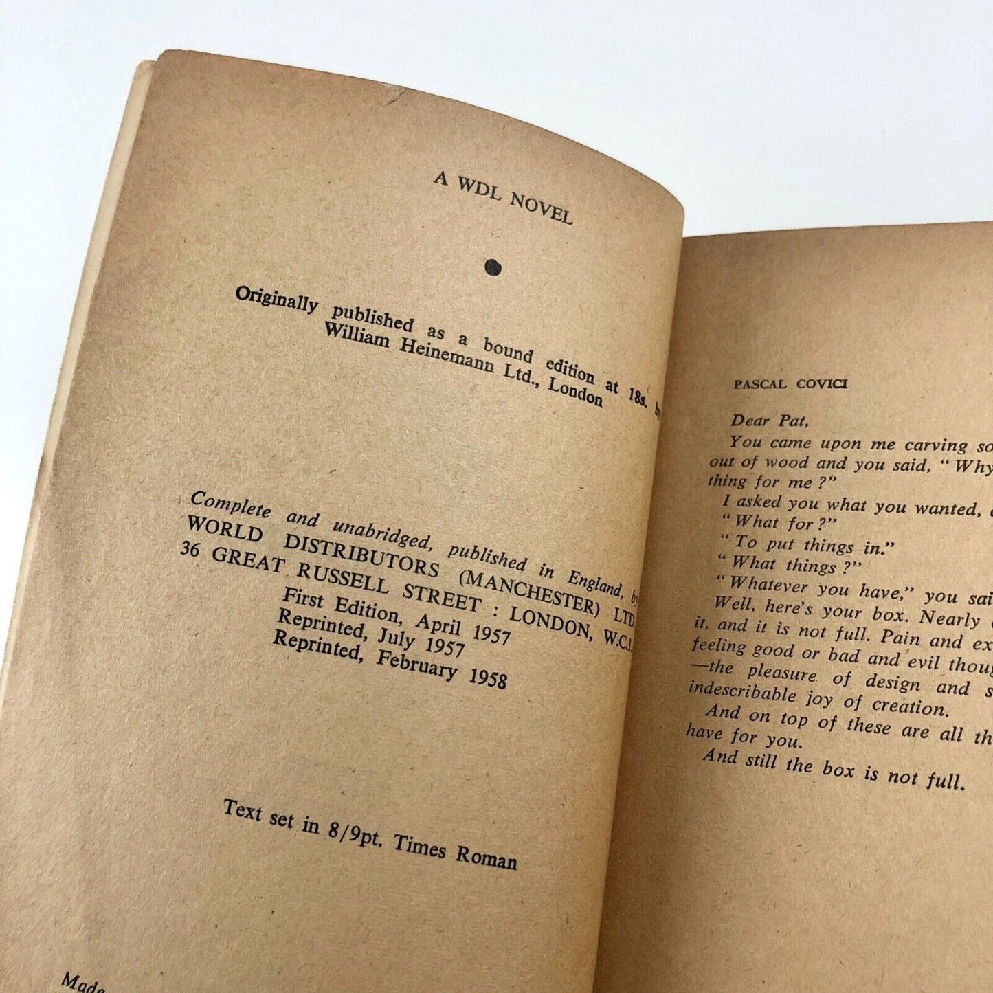 East of Eden by John Steinbeck | WDL Books, reprint 1958