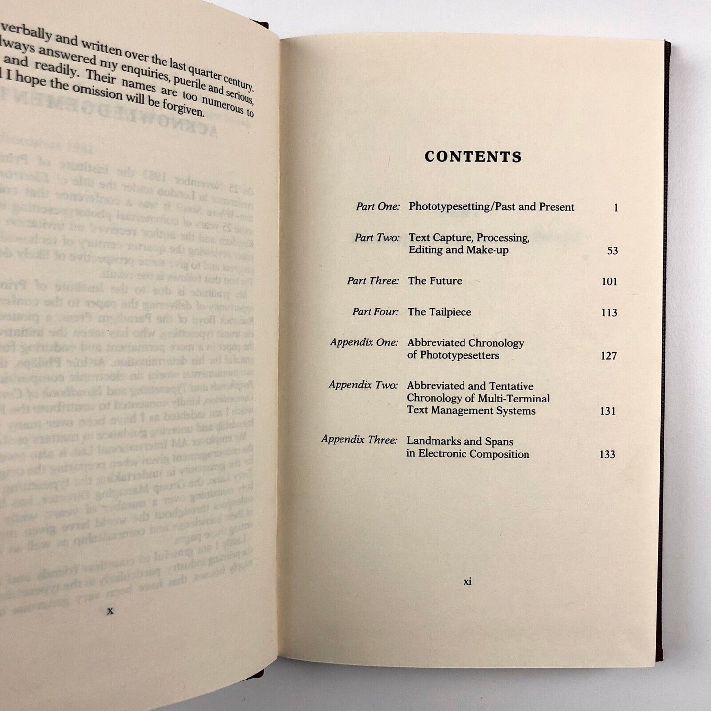 Electronic Typesetting: a quarter century of technological upheaval by L.W. Wallis | Foreword by A.H. Phillips | The Paradigm Press, 1984