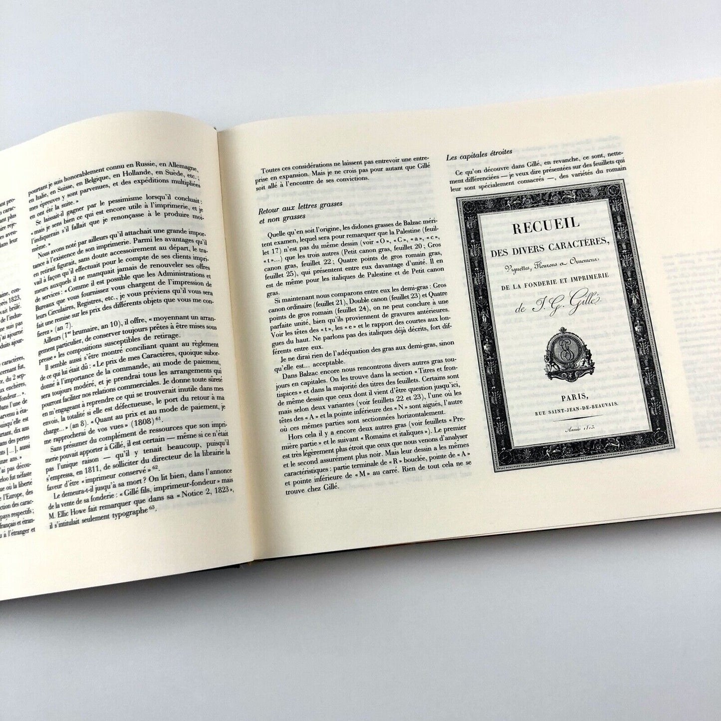 Spécimen des Divers, Caractères, Vignettes et Ornements Typographiques de la Fonderie de Laurent et de Berny dit de Balzac, Aux éditions de Centres, Paris, 1992