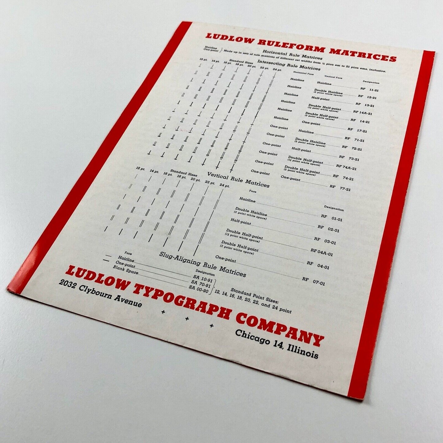Ruleform Composition the Economical Ludlow Way | Fold-out promotional poster