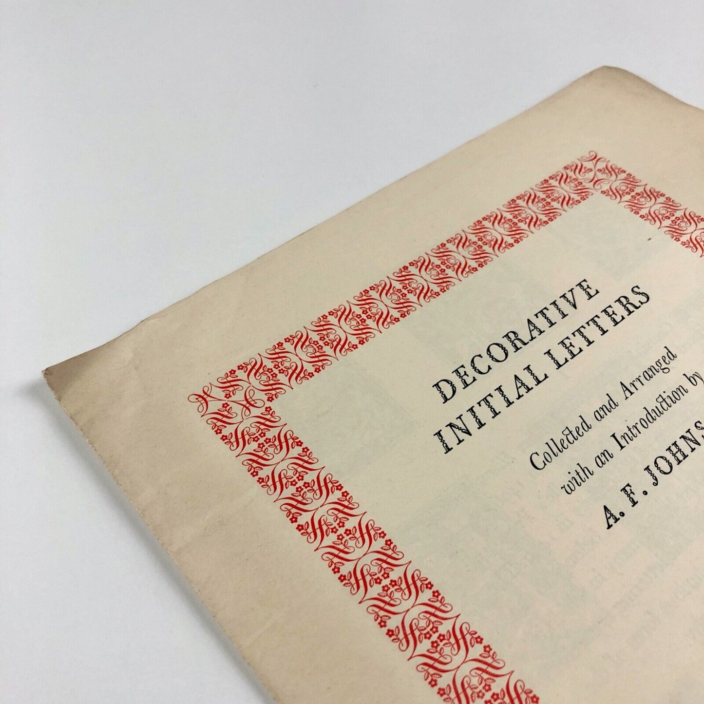 Prospectus for Decorative Initial Letters A.F. Johnson | The Cresset Press, 1930