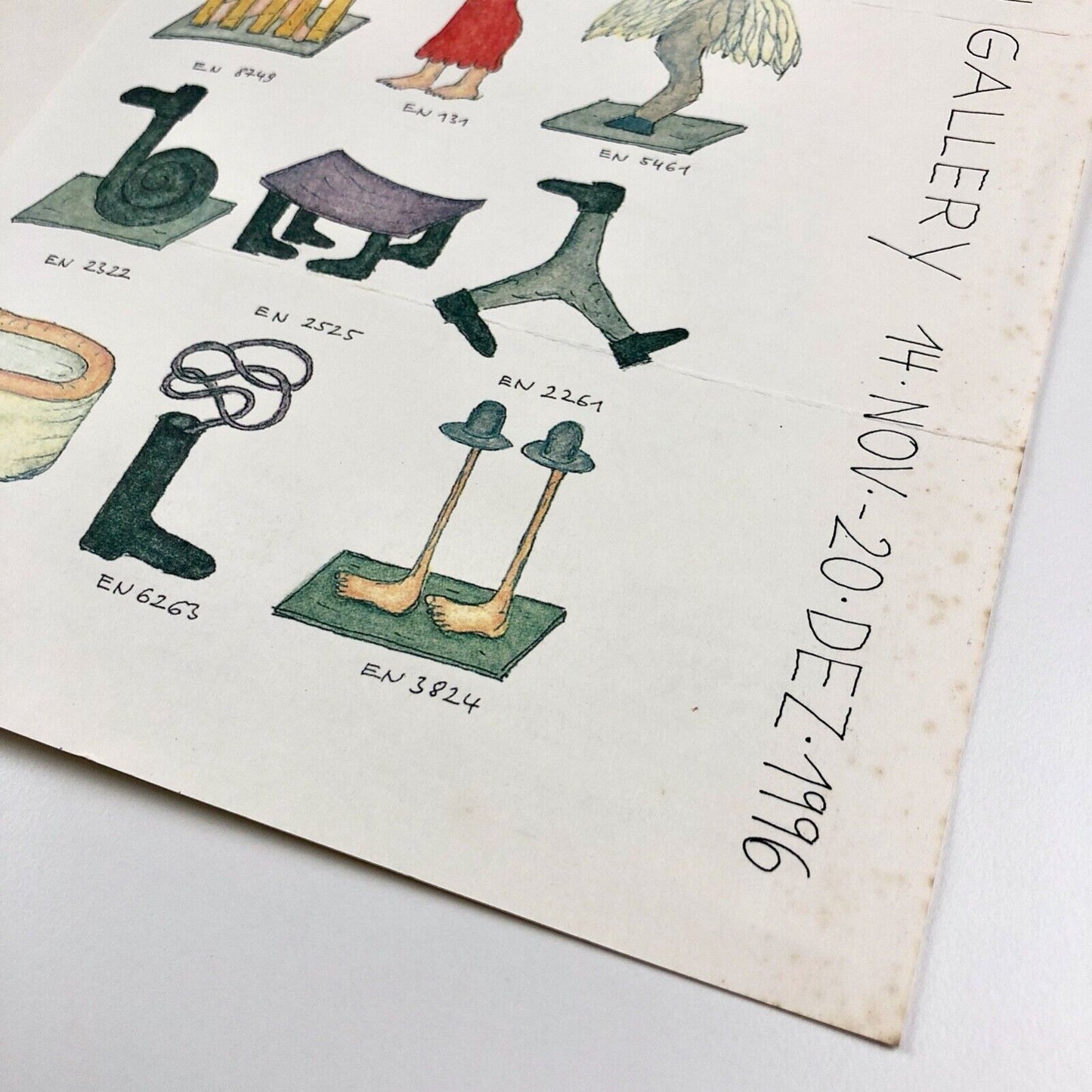 Leaflet to accompany the exhibition Fritz Schwegler | Norwich Gallery Norwich School of Art and Design 1996