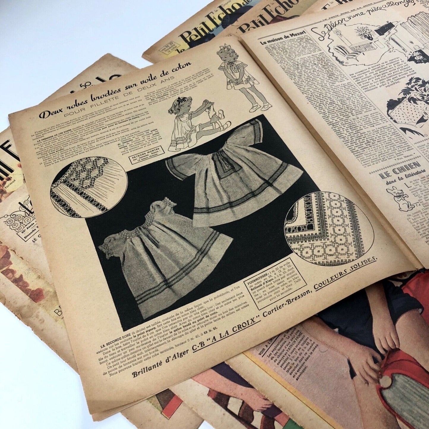 Le Petit Echo de la Mode French fashion journal x 10 issues: 2 x 1938 & 8 x 1939