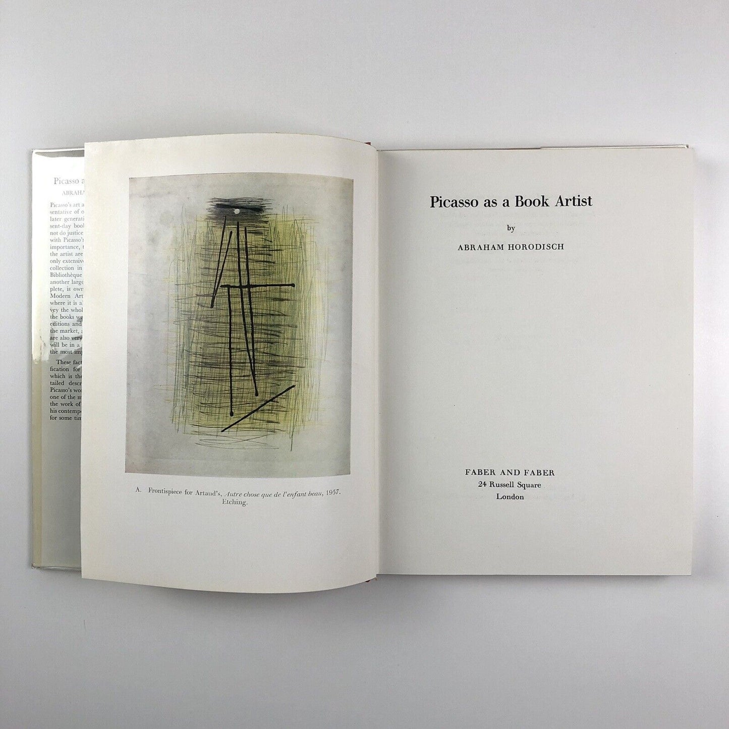 Picasso as a Book Artist by Abraham Horodisch | Faber & Faber, 1962