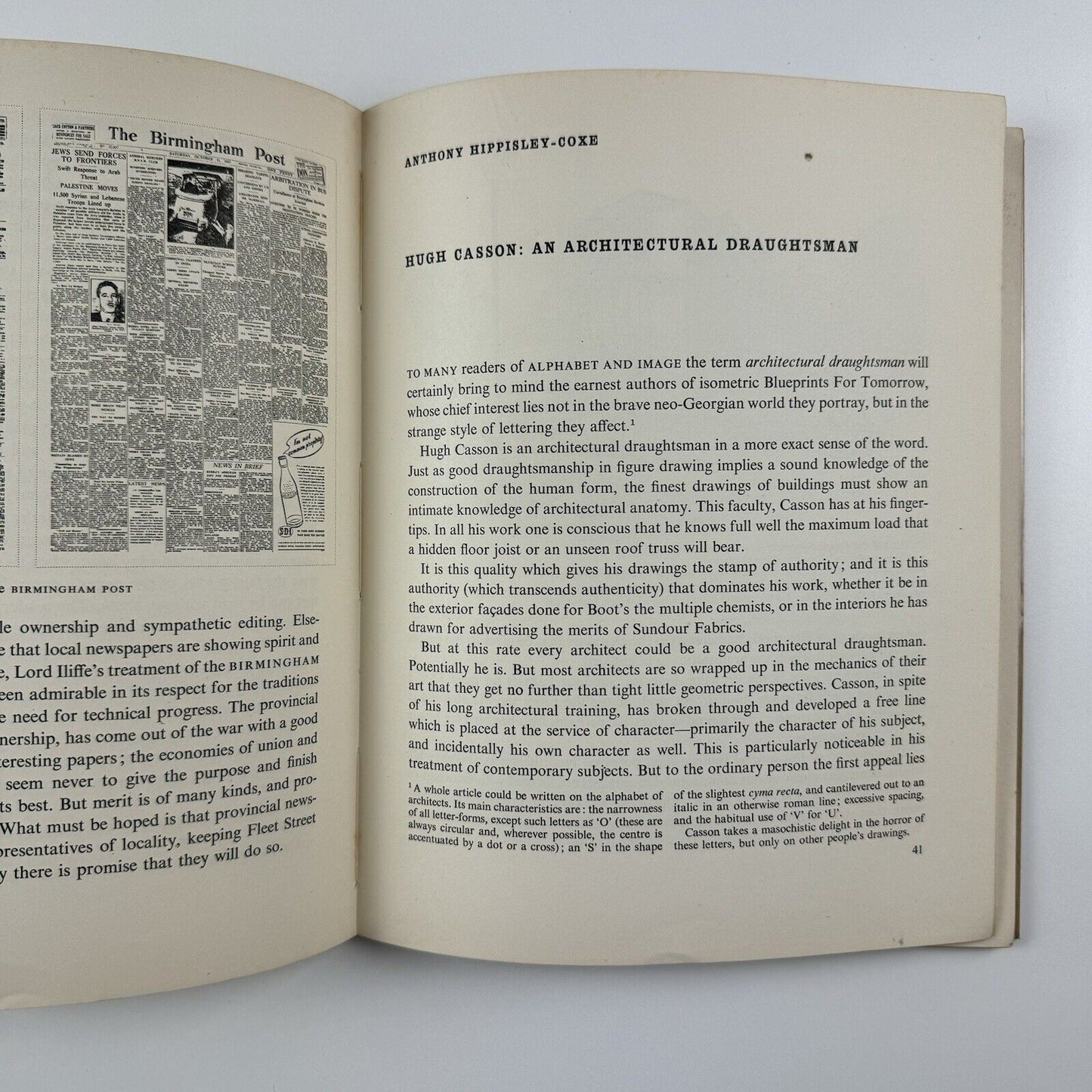 Alphabet and Image journal No 6. Spring 1948 ed Robert Harling | Beatrice Warde inscription