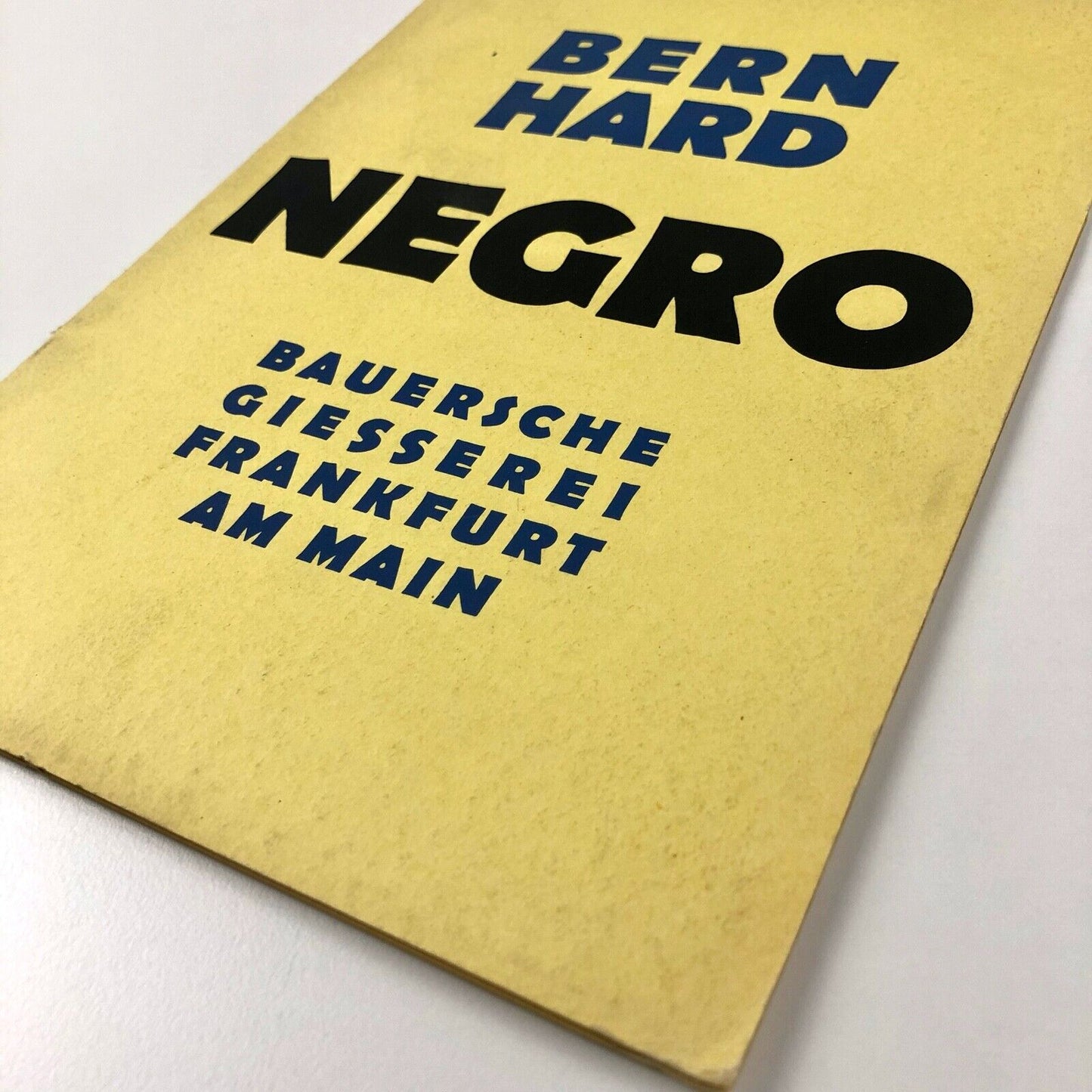 1930 Lucian Bernhard Negro type specimen booklet | Bauersche Giesserei 1930