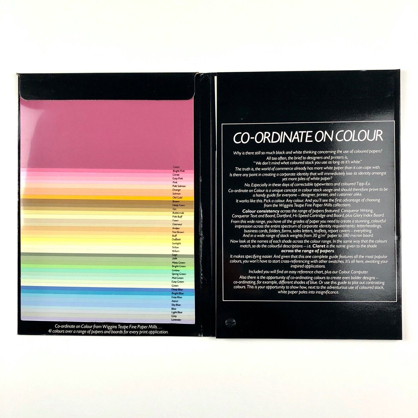 The Colour Box – Wiggins Teape Fine Paper Mills | Colour guides with slipcase