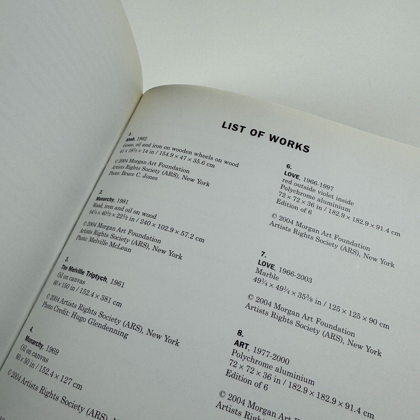Robert Indiana. Paintings and Sculpture 1961 to 2003 | Waddington Galleries catalogue, 2004