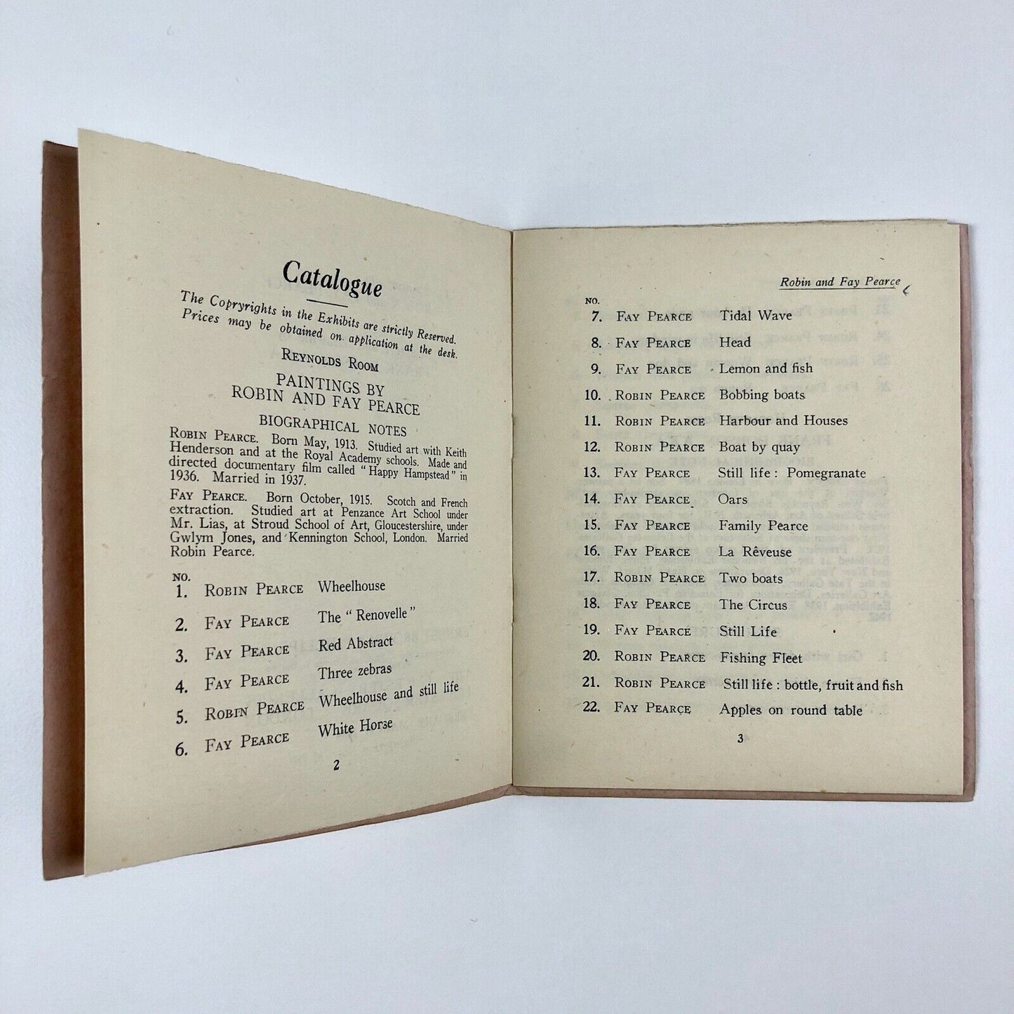Robin and Fay Pearce | Sculpture and drawings by Frank Dobson | Ernest Brown & Phillips, Leicester Galleries catalogue, 1958