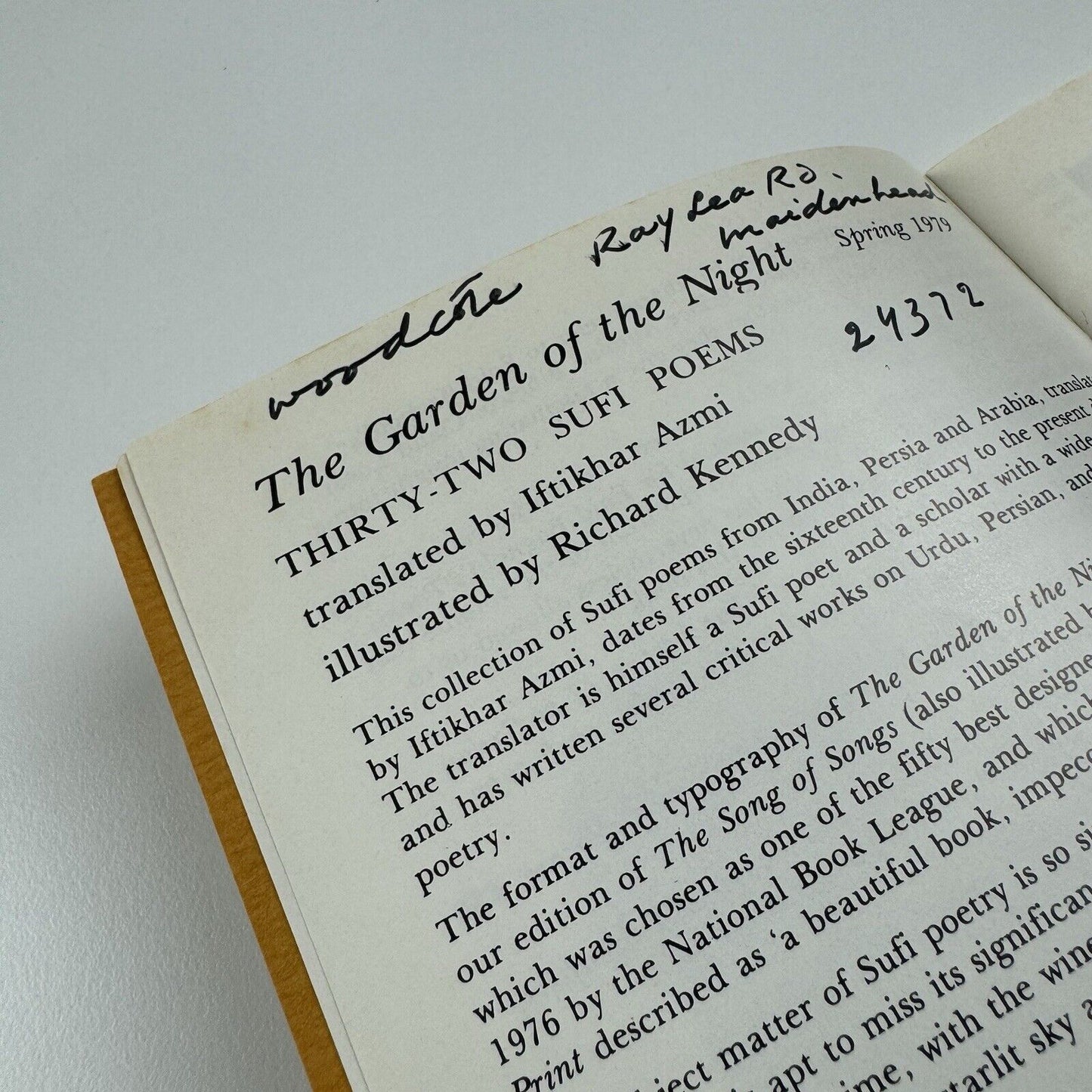 The Whittington Press | Publications 1978-9 | Second edition leaflet