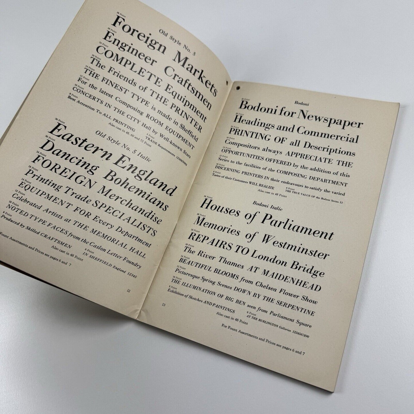 Card Founts of Printing Types from Stephenson Blake | Type specimen booklet