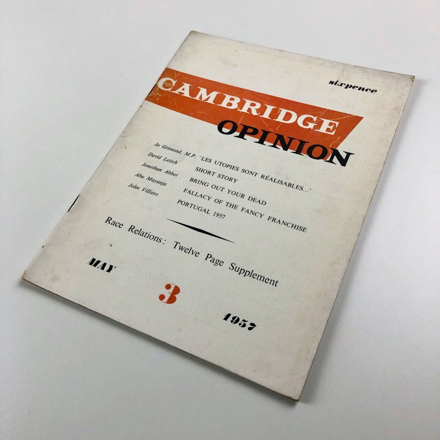 Cambridge Opinion magazine | No. 3, May 1957 | Editors John Landell-Mills and David Leitch