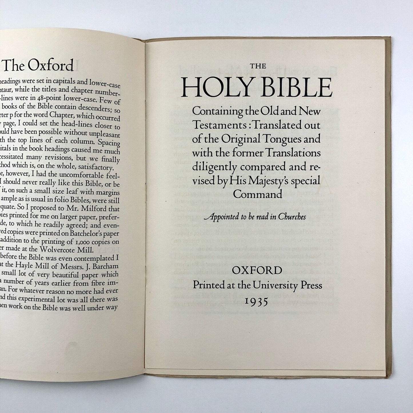 An Account of the Making of the Oxford Lectern Bible | Bruce Rogers, 1936?
