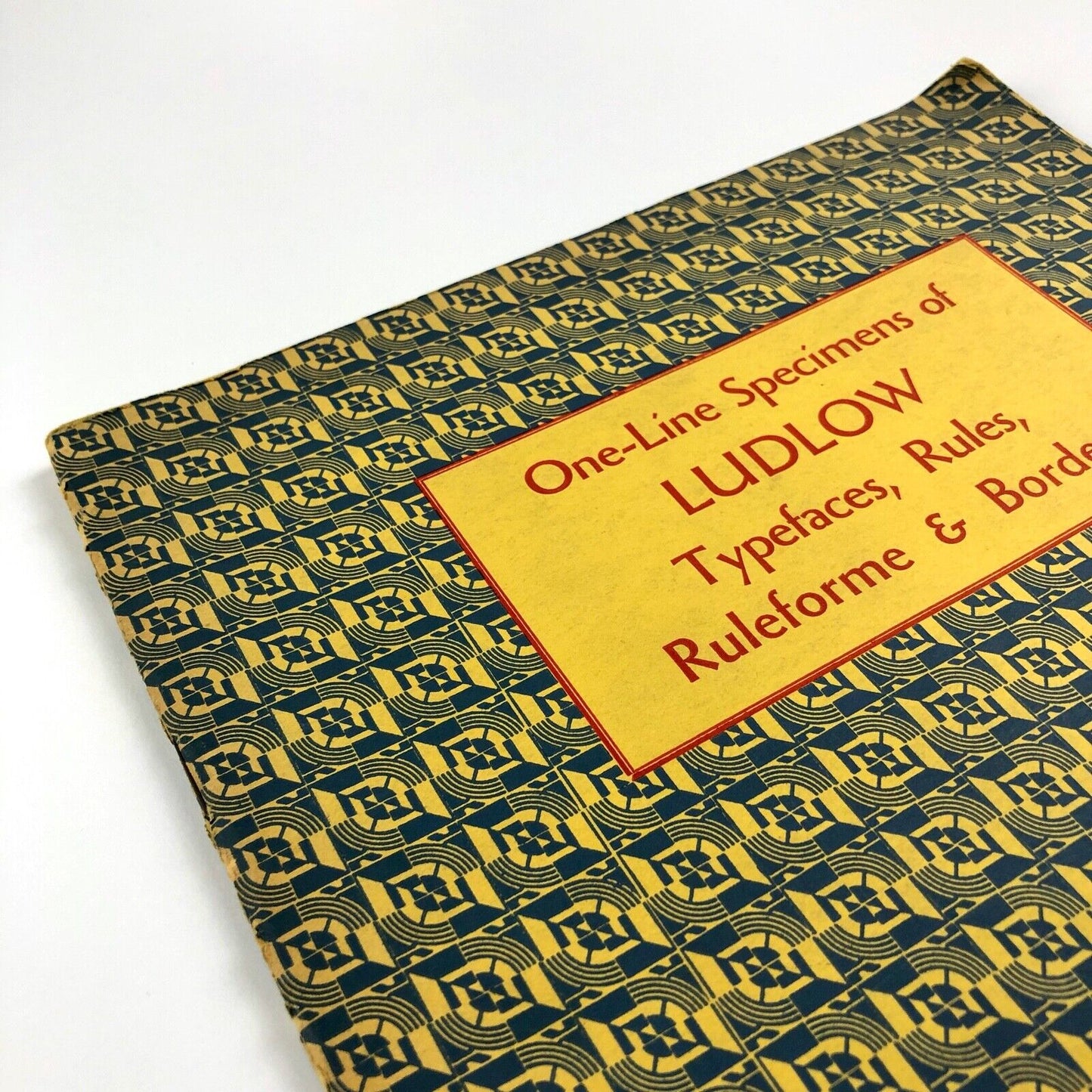 One–Line Specimens of Ludlow Typefaces, Rules, Ruleforme & Borders; | Odhams Press, 1930s?