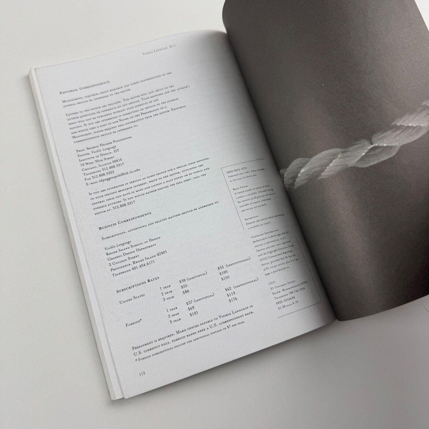 Visible Language journal Vol 31 Number 1 Winter 1997