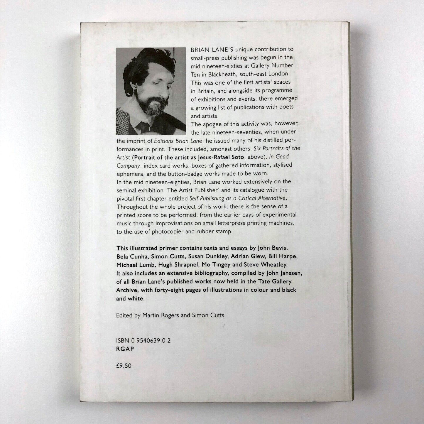 The Printed Performance – Brian Lane works 1966–99 | Research Group for Artists Publications, 2001