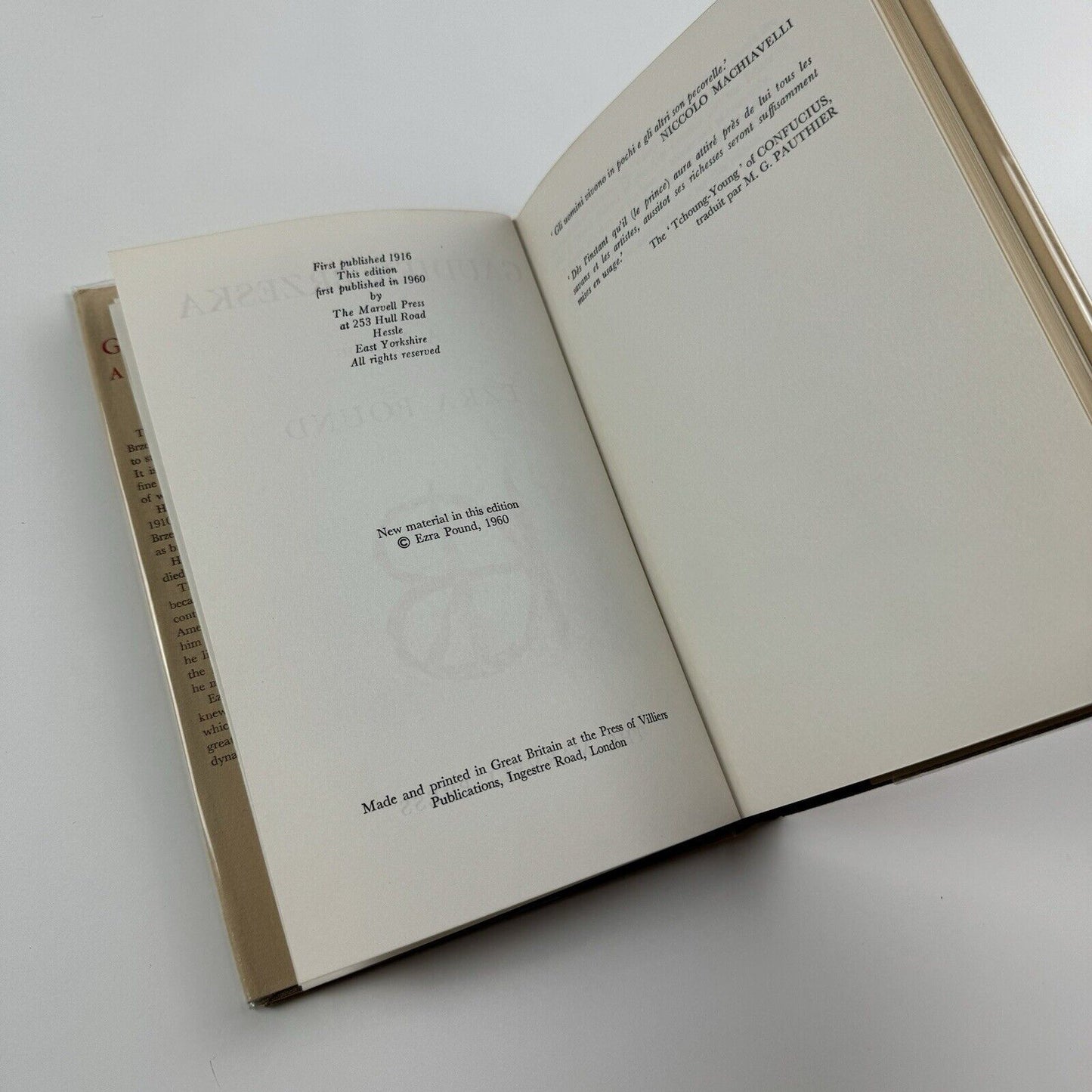 Gaudier-Brzeska by Ezra Pound | The Marvell Press, 1960
