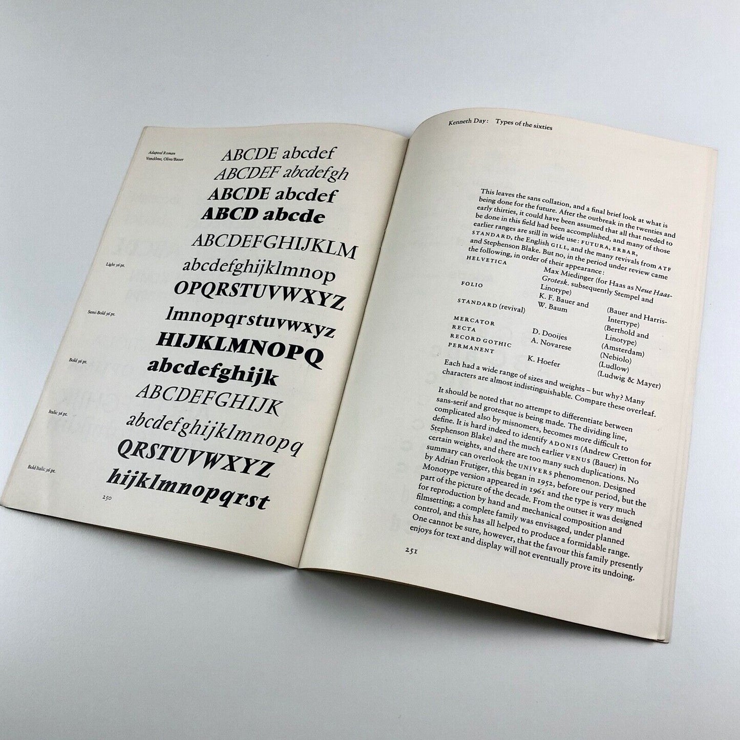 Types of the Sixties, by Kenneth Day | Leaflet, reprinted from The Penrose Annual, 1968
