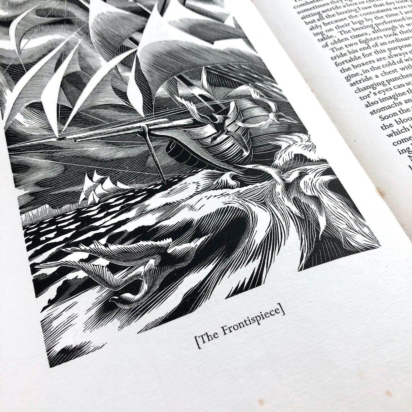 Prospectus for A Voyage Round the World with Captain James Cook in HMS Resolution by Anders Sparrman | Golden Cockerel Press, 1944 | Wood-engravings by Peter Barker-Mill