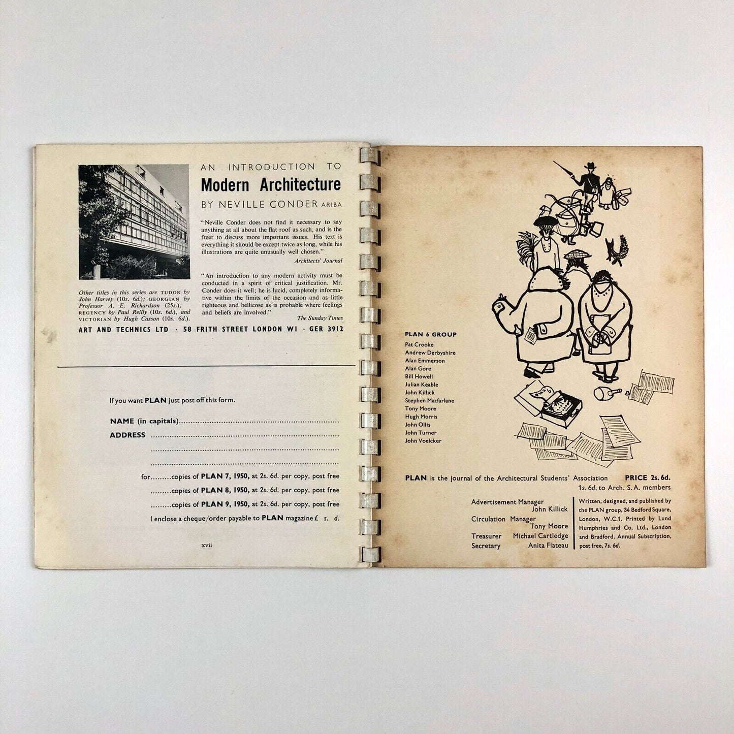 PLAN Group – Architectural Student's Association journal | Issue No. 6, 1949