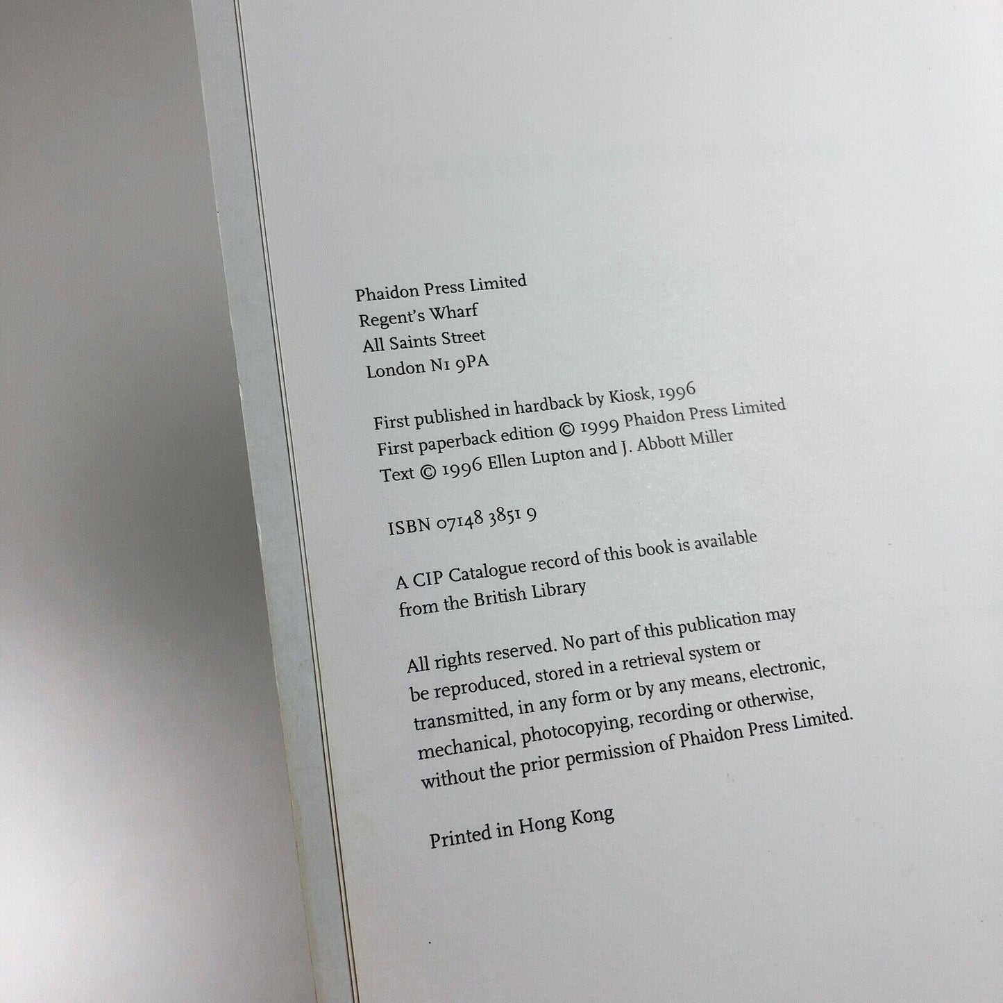 Design Writing Research: Writing on Graphic Design | Lupton and Miller, 1999
