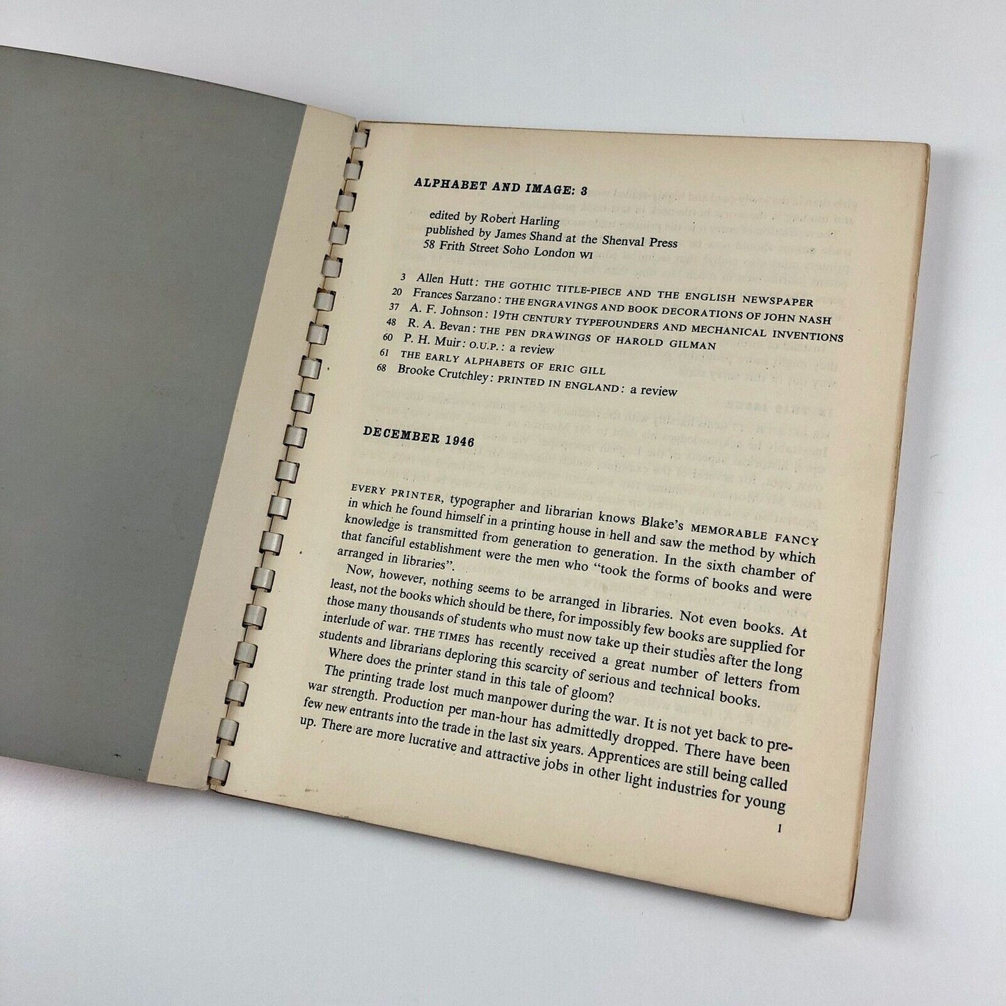 Alphabet and Image – issue number 3 | Design and print journal, December 1946
