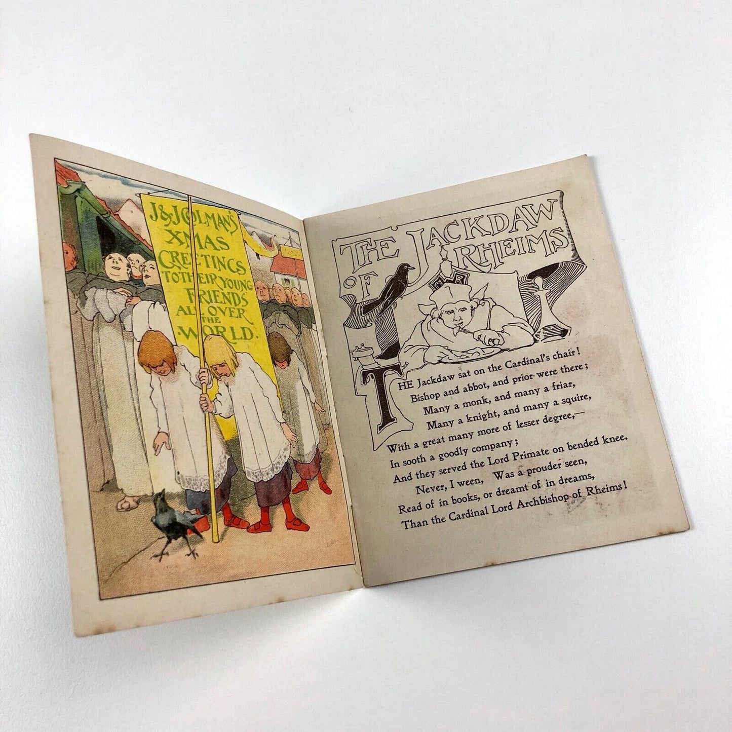 Booklet The Jackdaw of Rheims by Thomas Goldsby, illustrated by Alice B. Woodward | Colman's Mustard promotional advertisement, 1901