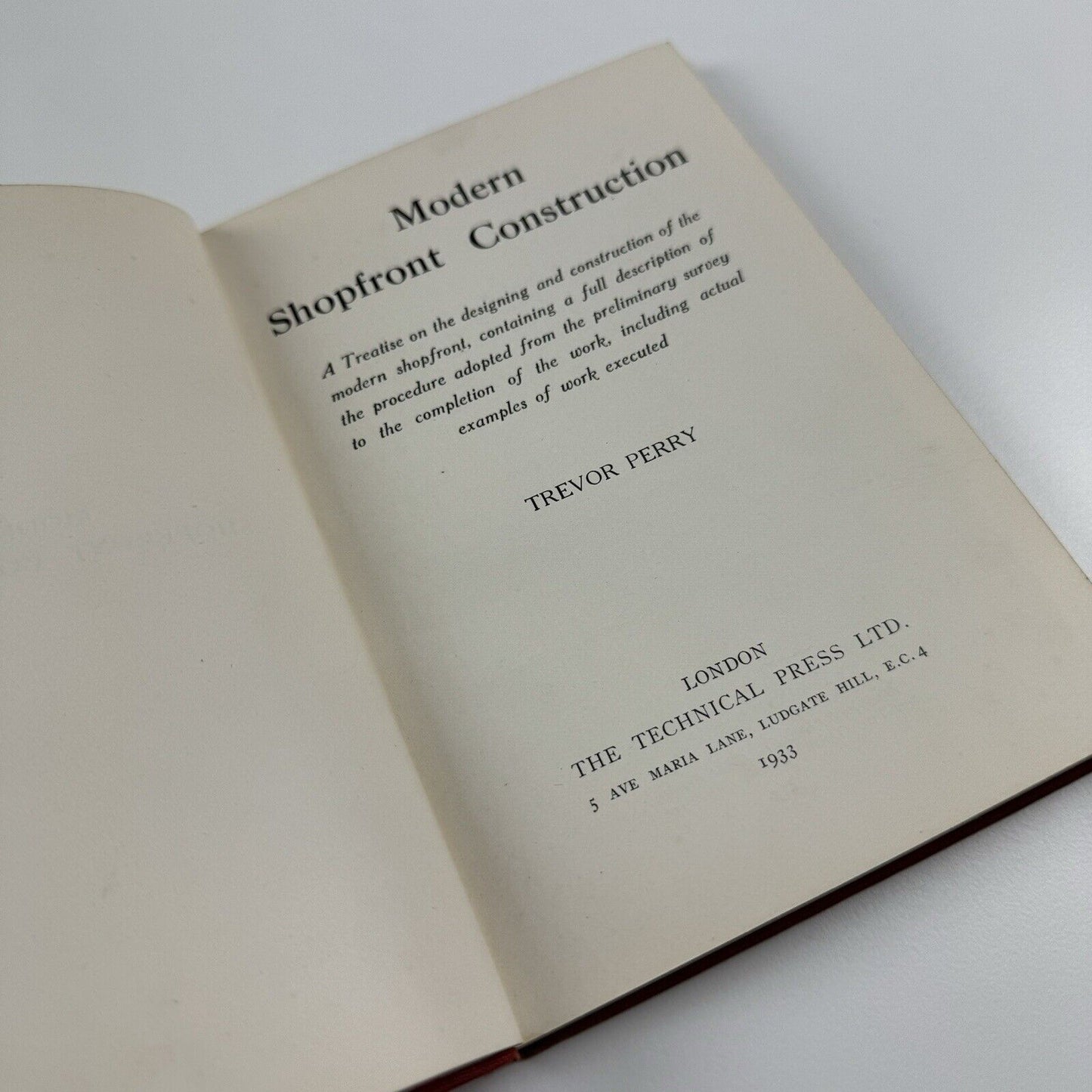 Modern Shopfront Construction by Trevor Perry | Technical Press Manuals, 1933