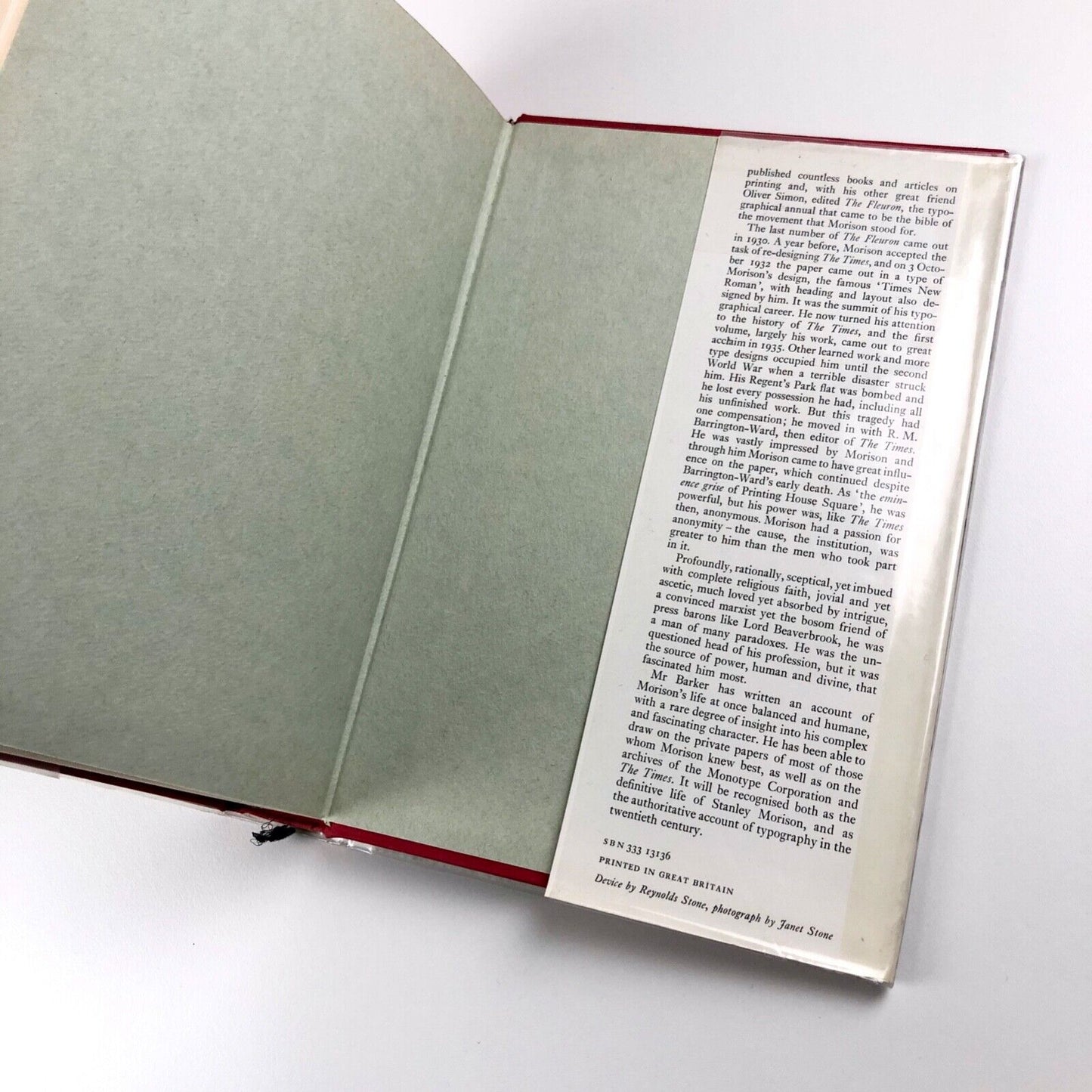 Stanley Morison by Nicolas Barker | Macmillan, 1972