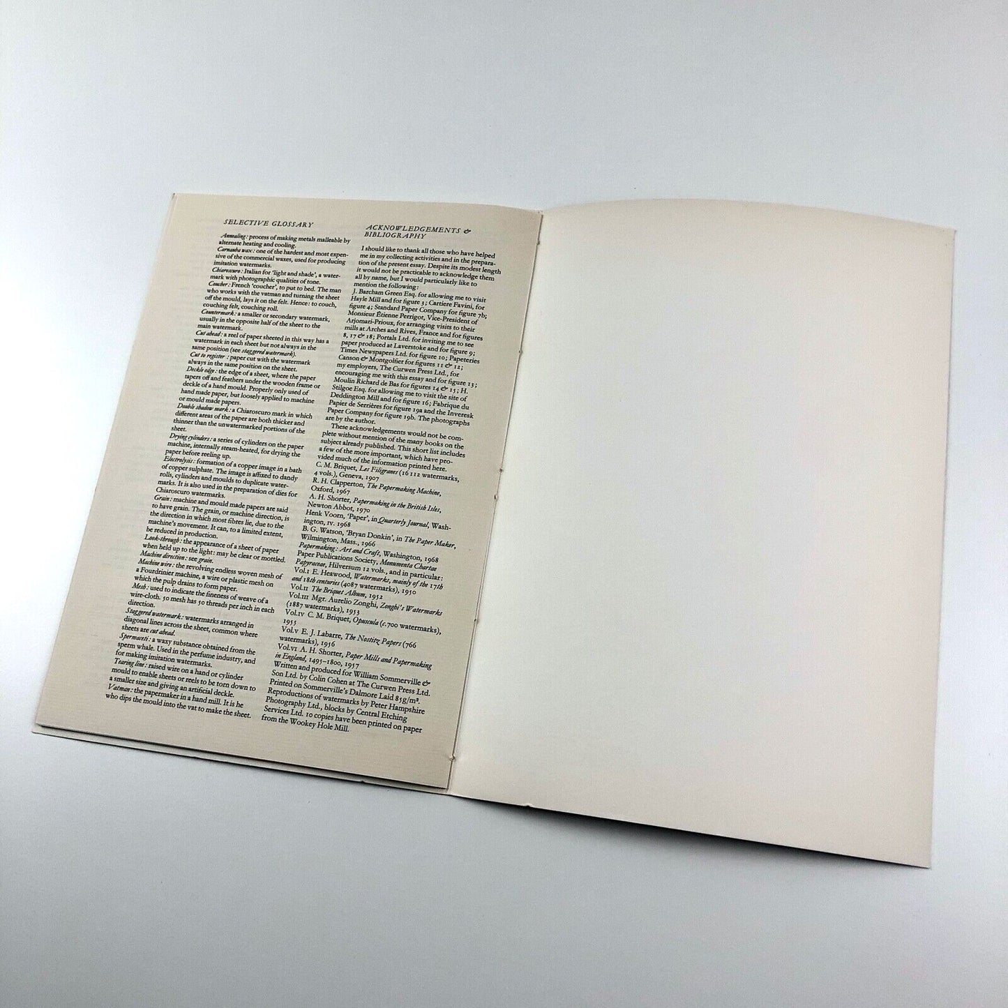 Watermarks. A Brief History & Survey of the Techniques by Colin Cohen, 1970
