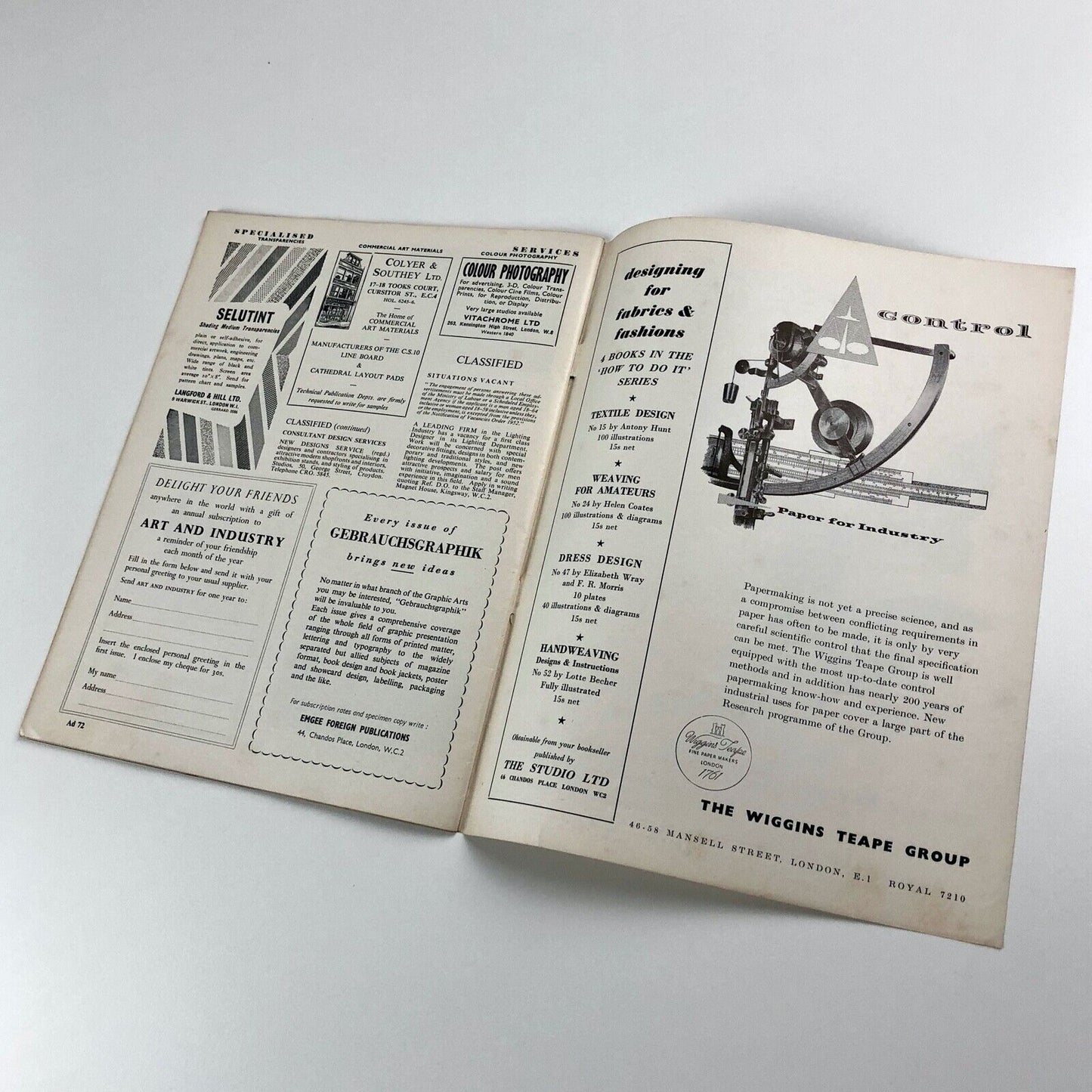 Art & Industry Journal of Industrial Design Feb 1955 | McKnight Kauffer / Ashley Havinden