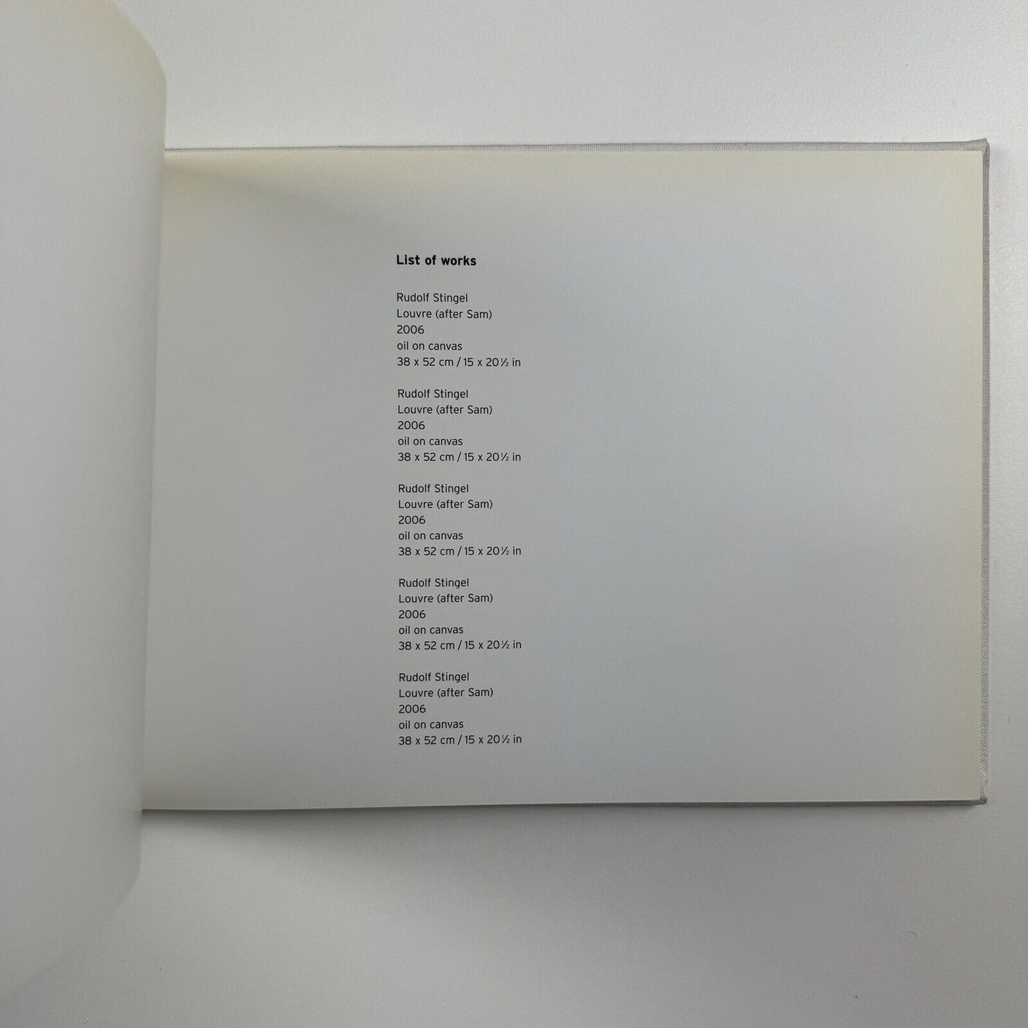 Rudolf Stingel Louvre (after Sam) | Sadie Coles held at Inverleith House, 2006