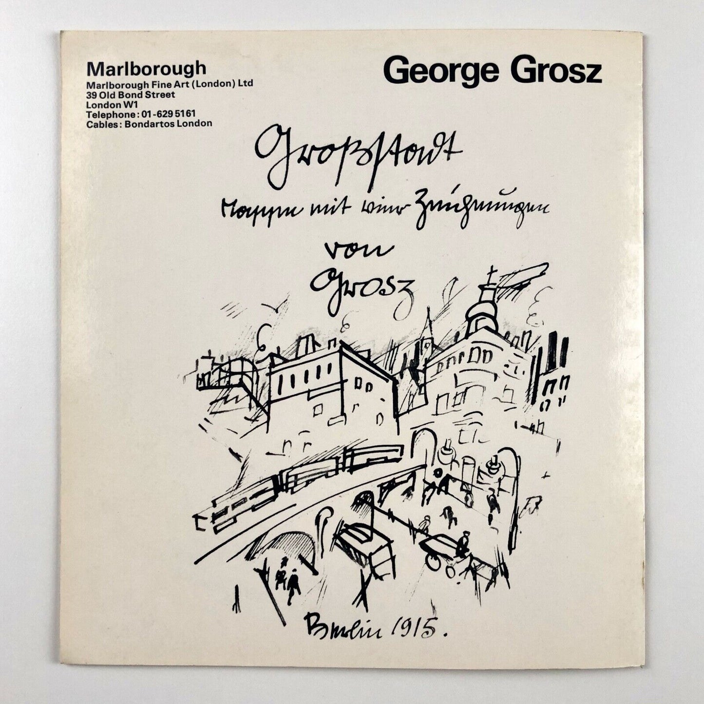 George Grosz | Marlborough exhibition catalogue, April 1968 | Design by Gordon House