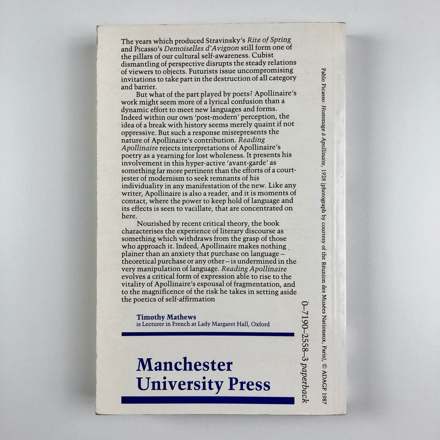 Reading Apollinaire by Timothy Mathews | Manchester University Press, 1987
