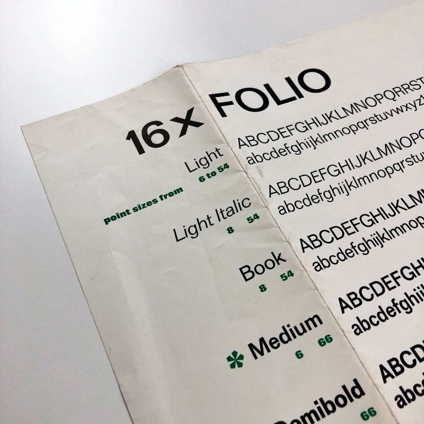 Soldans type specimen – broadsheet and related letter | '16 x Bauer Folio' | West Germany, July 1966