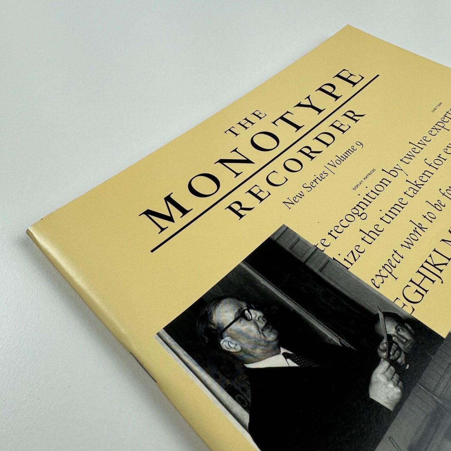 The Monotype Recorder New Series Volume 9. The Dutch Connection limited edition no. 1054/1250