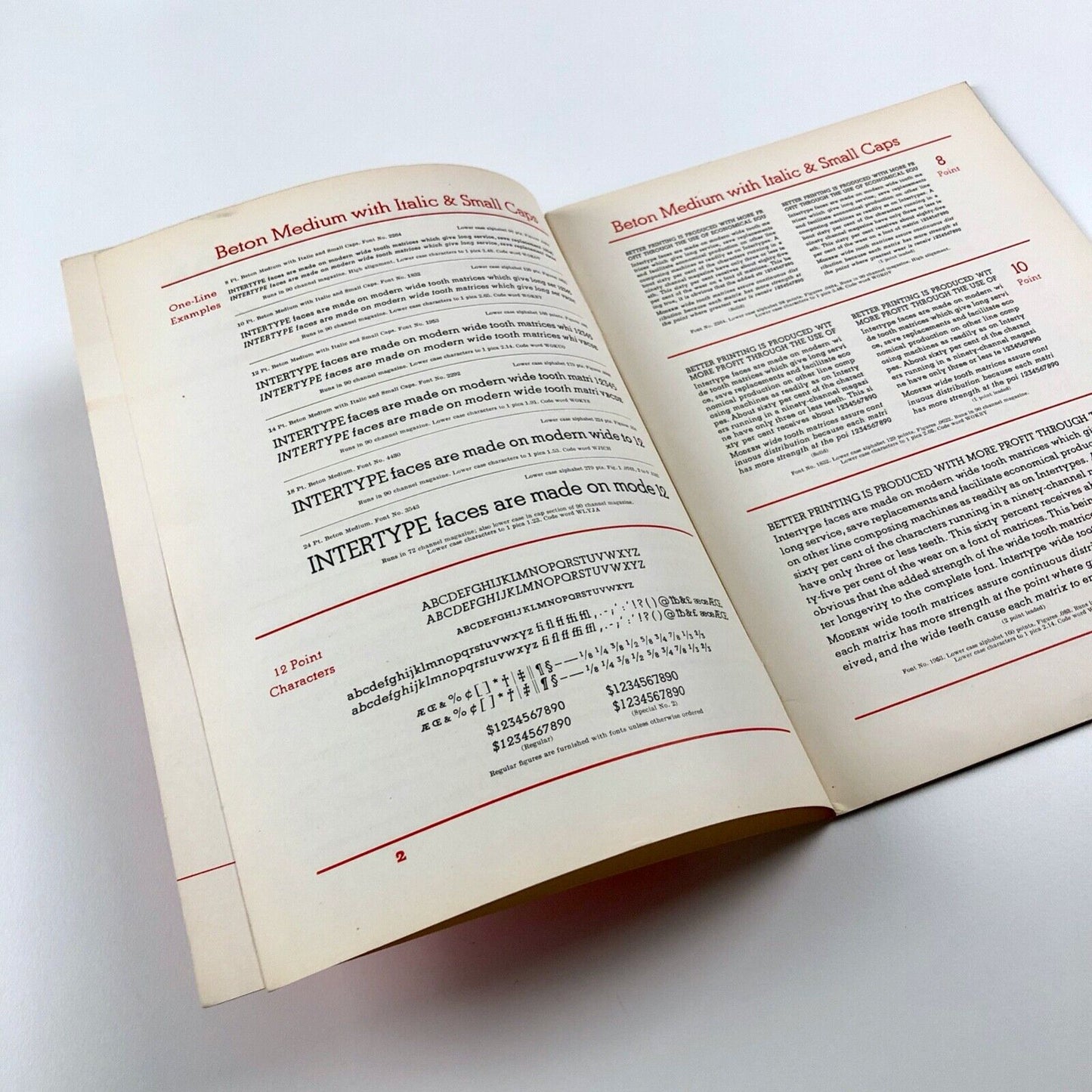 Beton Bold, Medium and Extra Bold | Intertype Corporation specimen booklet