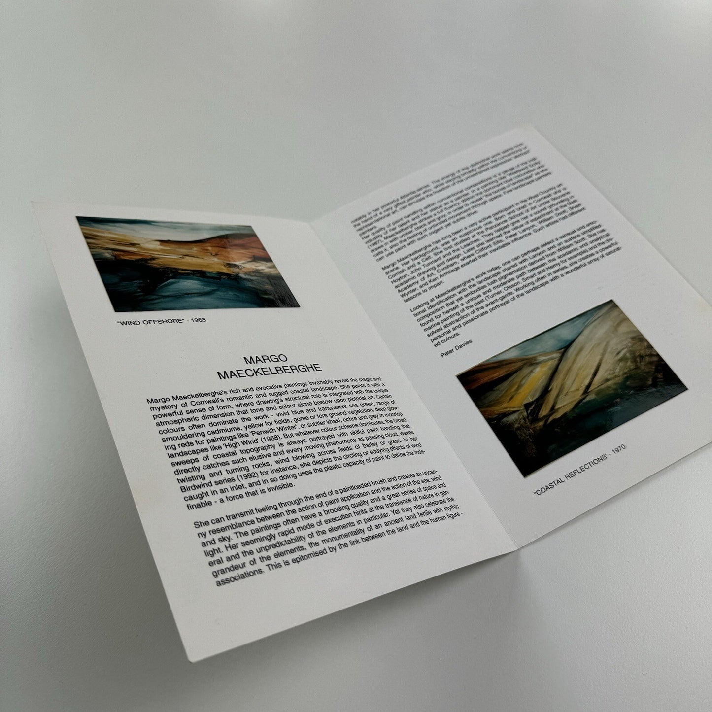 Margo Maeckelberghe – Paintings | The Penwith Gallery St Ives | Folded card