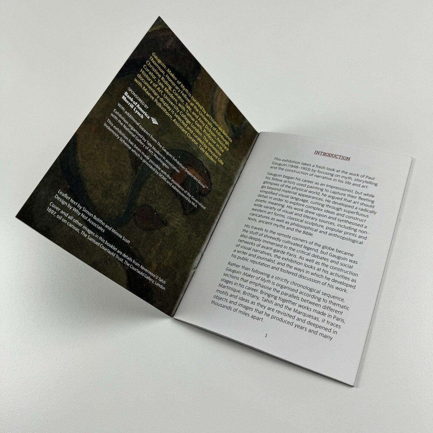 Pocket exhibition guide for Gauguin Maker of Myth | Tate Modern, 2010